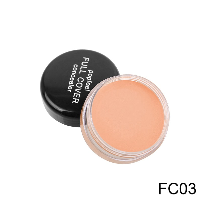 Concealer Foundation Cream Makeup Base Professional Full Coverage Freckles Cover Acne Spots and Dark Circles Facial Makeup