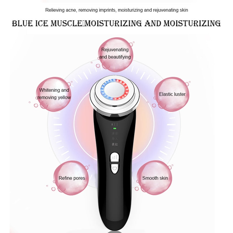 Radio Frequency Skin Tightening LED light Face Massage Skin Care Rejuvenation Anti Aging Wrinkle Facial Lifting Beauty Device