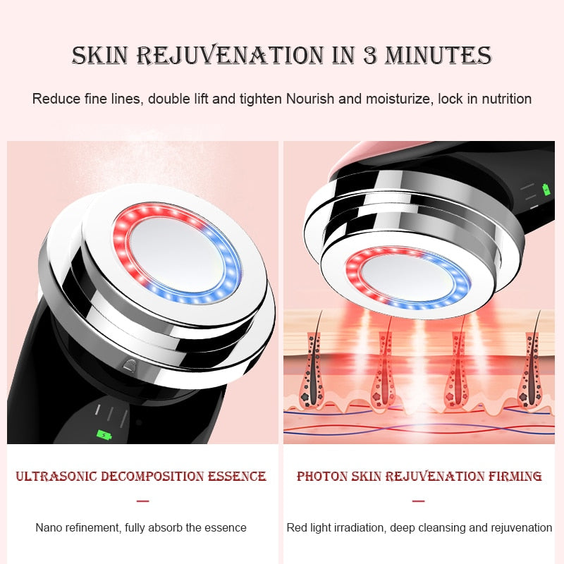 Radio Frequency Skin Tightening LED light Face Massage Skin Care Rejuvenation Anti Aging Wrinkle Facial Lifting Beauty Device