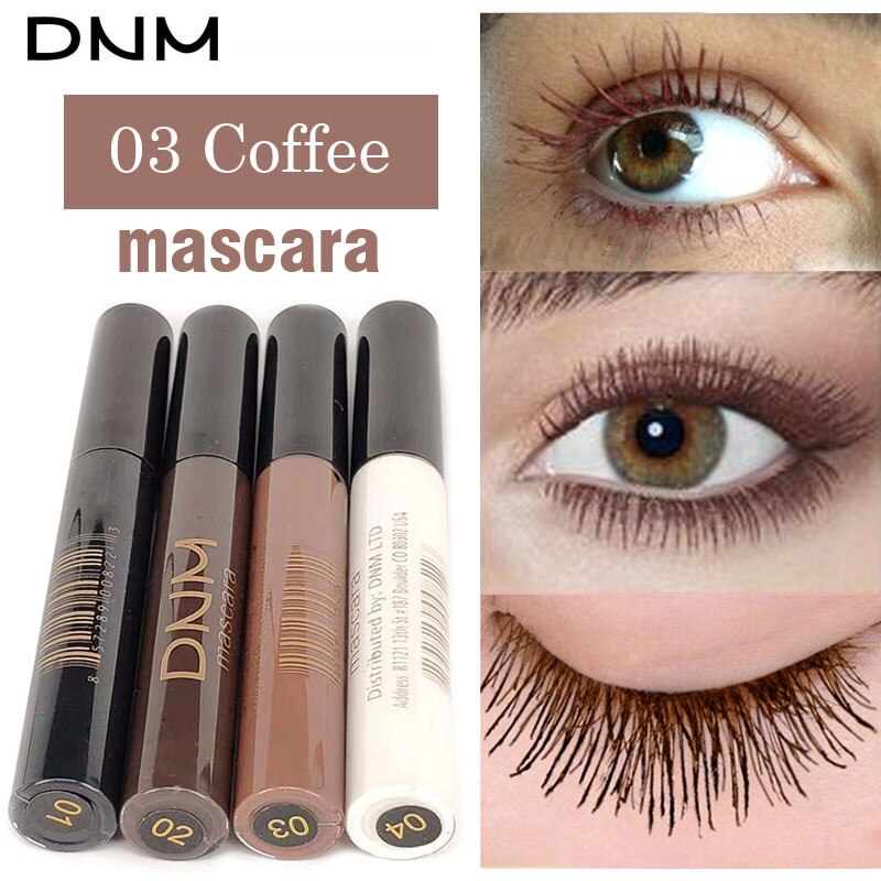 Cosmetics Color Mascara Natural Lashes Extension Eyelash Curly 4D Silk Fiber Colored Mascara White Brown Waterproof Makeup