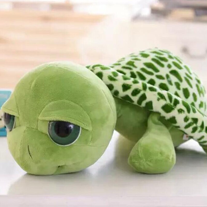 Kids Toys 2021 Cute Baby Super Green Big Eyes Stuffed Tortoise Turtle Animal Plush Baby Toy Gift Hot 20CM