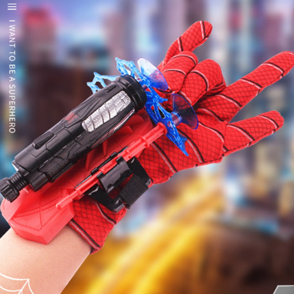 Marvel Spiderman Figure Toy Kids Plastic Cosplay Glove Launcher Set Hero Launcher Wrist Toy Set Funny Toys Boy Children&#39;s Gift