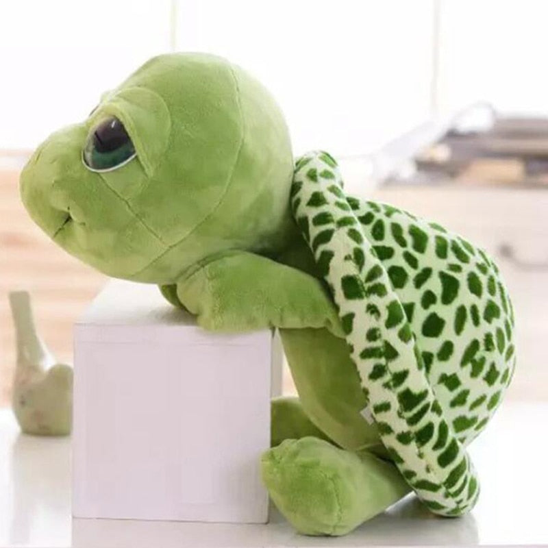 Kids Toys 2021 Cute Baby Super Green Big Eyes Stuffed Tortoise Turtle Animal Plush Baby Toy Gift Hot 20CM