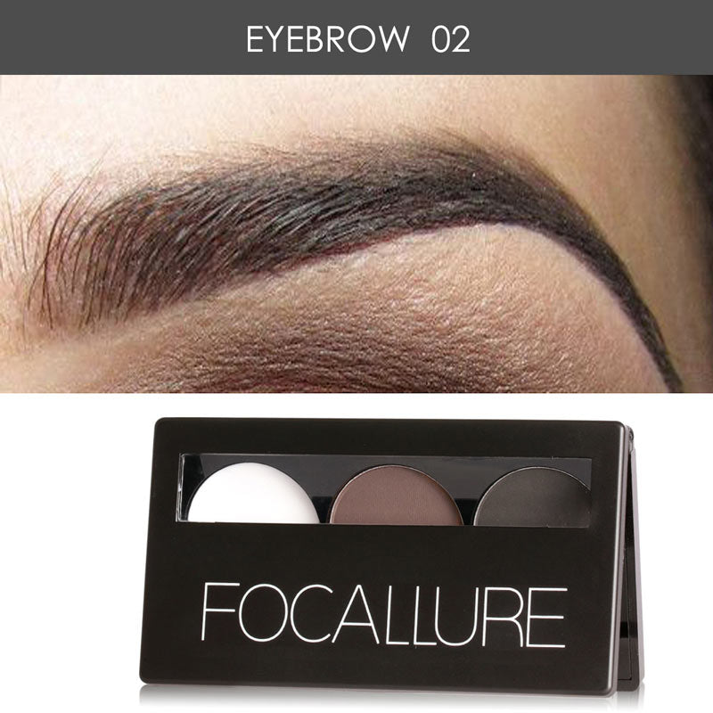 Focallure Eye Brow Makeup Set 3 In 1 Waterproof Eye Shadow Eyebrow Powder Make Up Palette Women Beauty Cosmetics