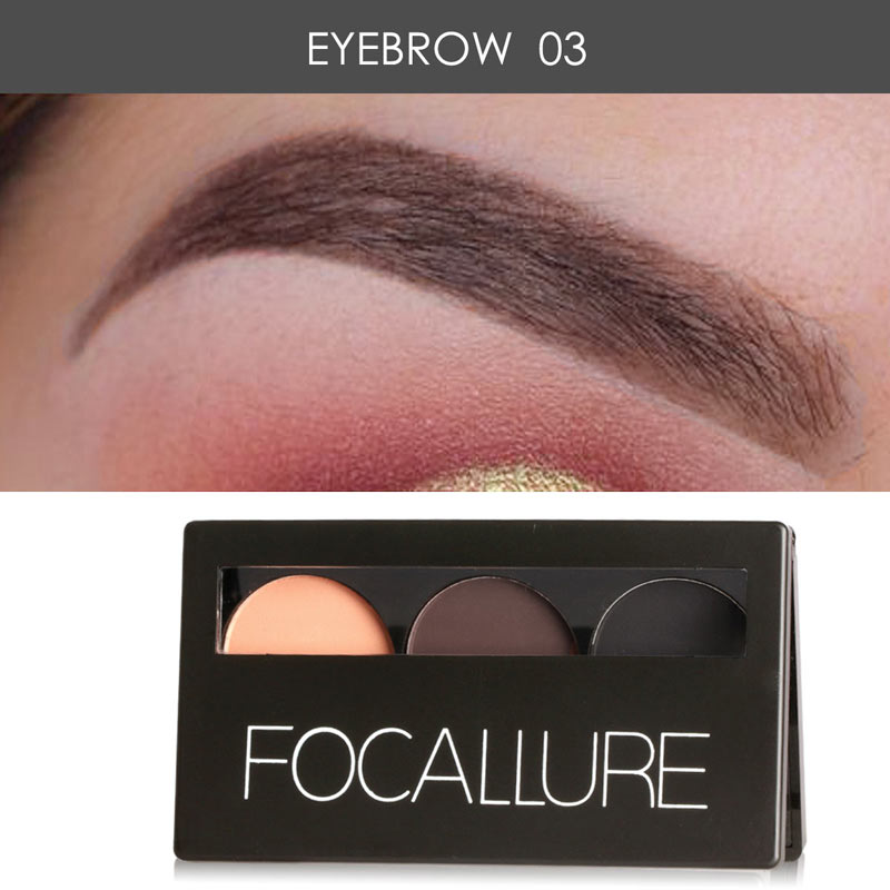 Focallure Eye Brow Makeup Set 3 In 1 Waterproof Eye Shadow Eyebrow Powder Make Up Palette Women Beauty Cosmetics