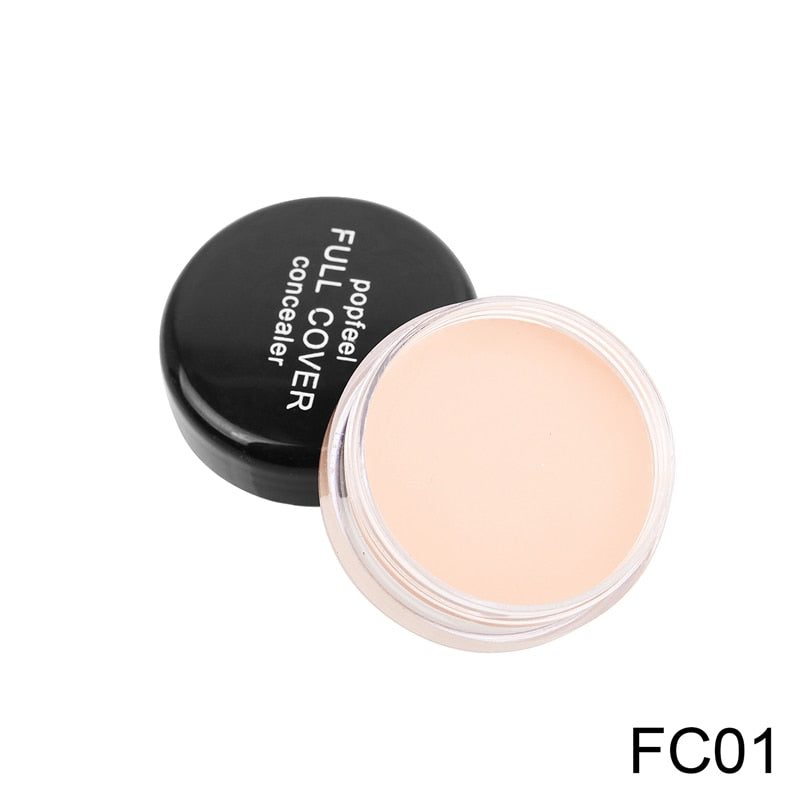 Concealer Foundation Cream Makeup Base Professional Full Coverage Freckles Cover Acne Spots and Dark Circles Facial Makeup