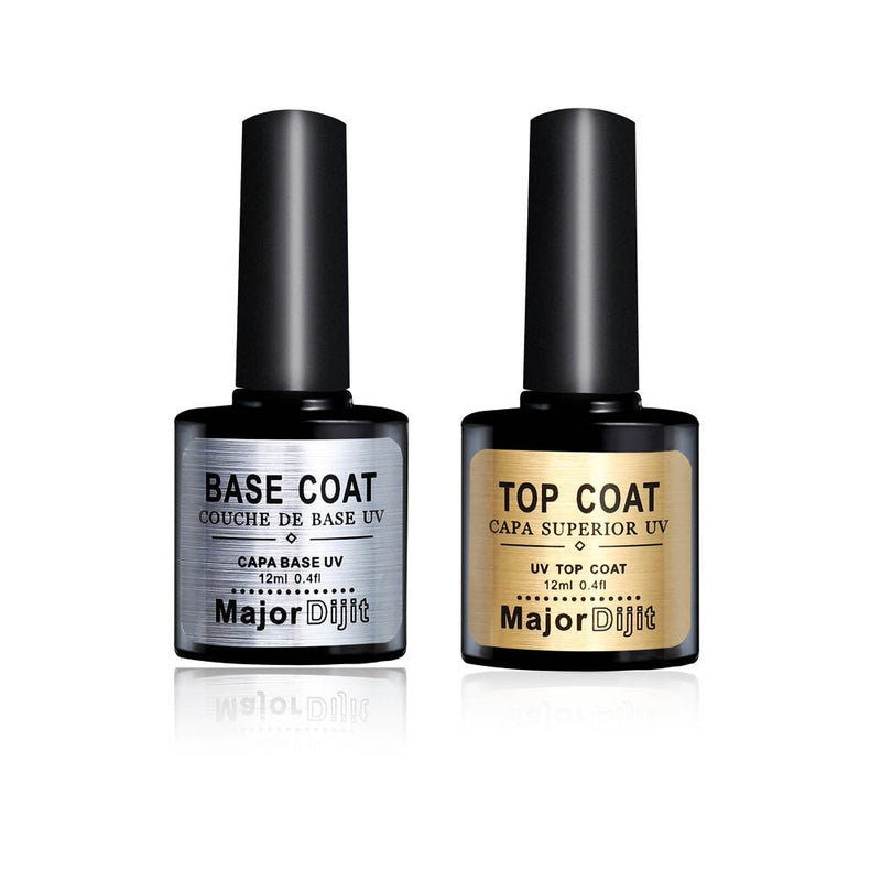 2pc/set Top Base Coat Clear Nail Polish Vernis Semi Permanant UV Soak Off Gel Nail Polish Lacquer Nail Primer Gel Varnish