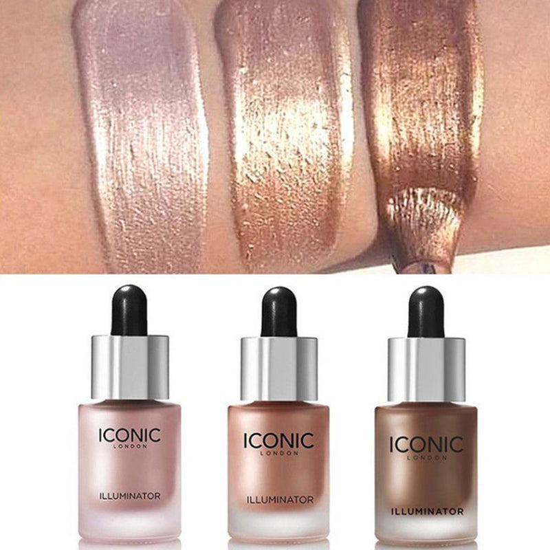 Makeup Face Glow Liquid Highlighter Makeup Shimmer Face Illuminator Oil Glow Contour Cosmetic Concealer Primer