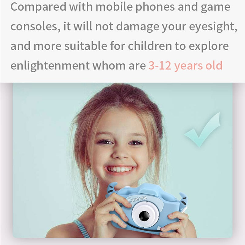 Mini Camera Kids Digital Camera Cat Toy HD Camera for Kids Educational Toy Children&