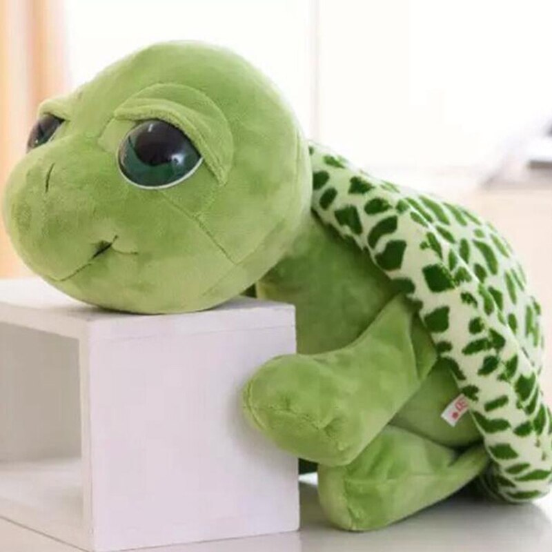 Kids Toys 2021 Cute Baby Super Green Big Eyes Stuffed Tortoise Turtle Animal Plush Baby Toy Gift Hot 20CM