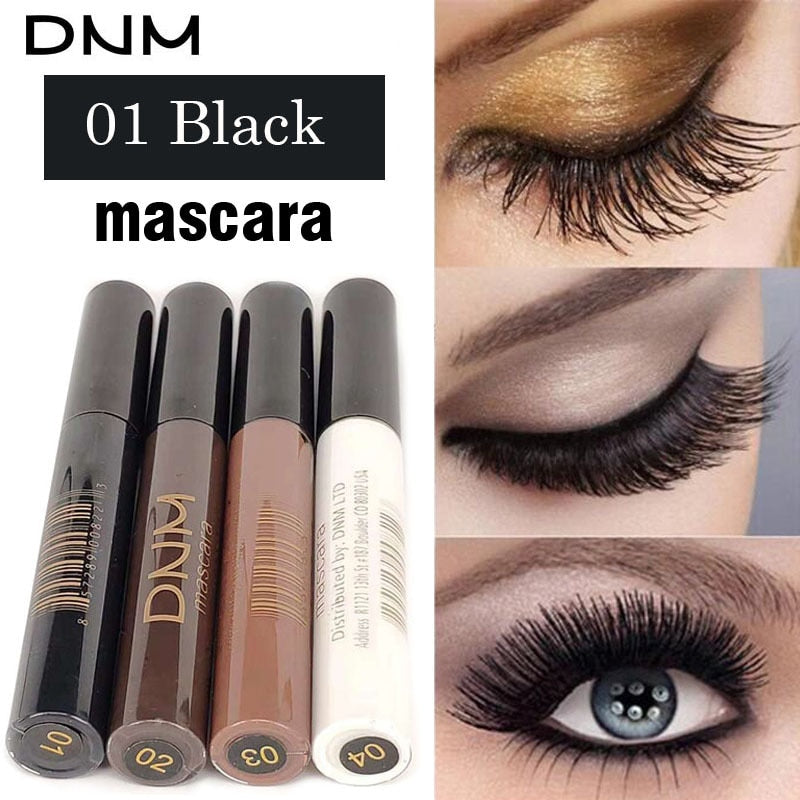 Cosmetics Color Mascara Natural Lashes Extension Eyelash Curly 4D Silk Fiber Colored Mascara White Brown Waterproof Makeup