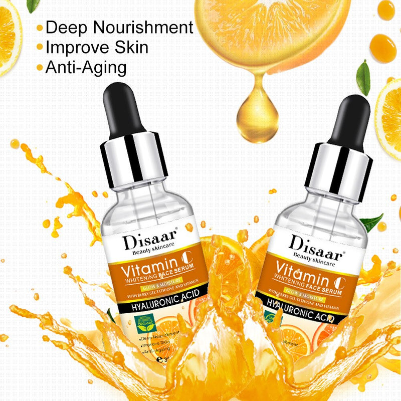 Face Care Product Vitamin C Whitening Face Serum Hyaluronic Acid Facial Skin Spot Purifying Serum Dark Spot Remover Cosmetics