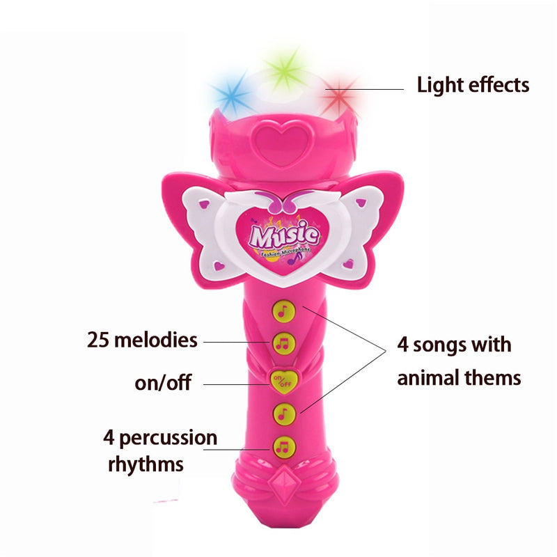 Microphone Musical For Kids Toy Birthday Gift Party Songs  Voice Changer Toy Gift Birthday Present Kids Party Song le