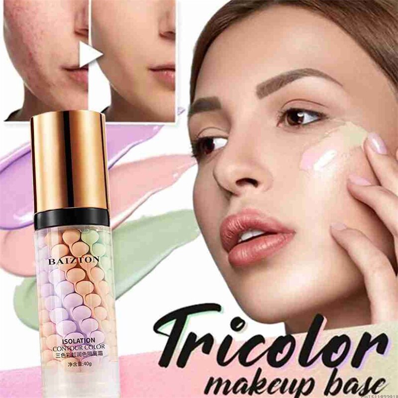 3Color Base Mixed Isolation Lotion Fill Pores Foundation Moisturizing Bright Primer Concealer Makeup Liquid Makeup Primer Base