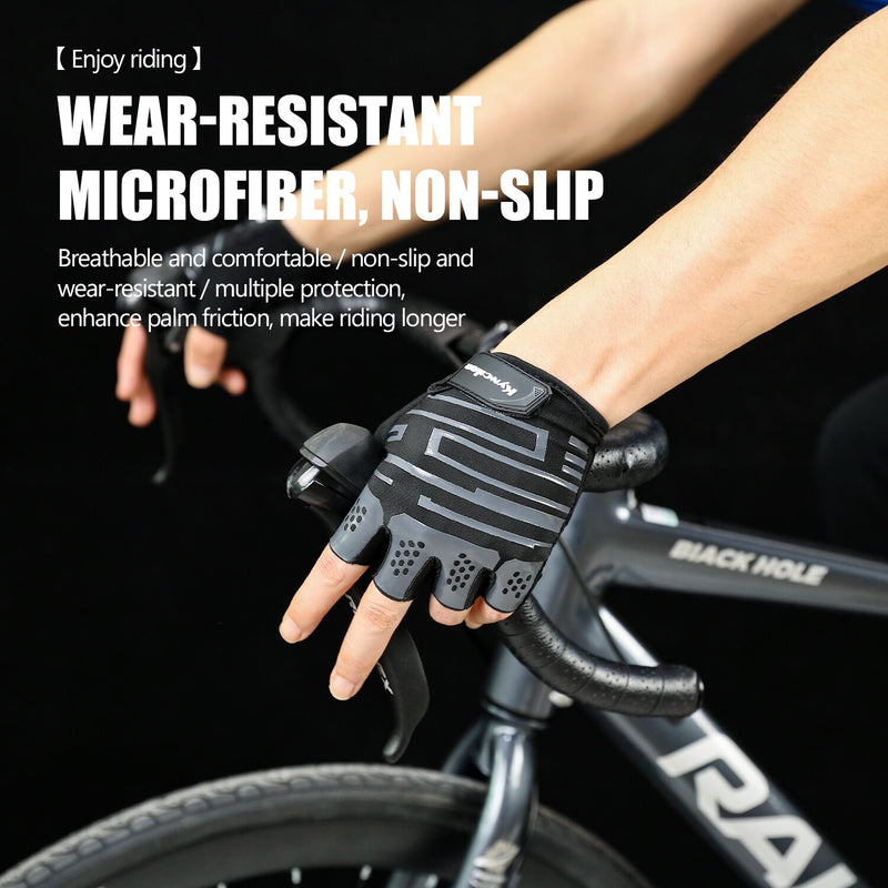 Bicycle Short-Finger Breathable Cycling Gloves Outdoor Sports Men&