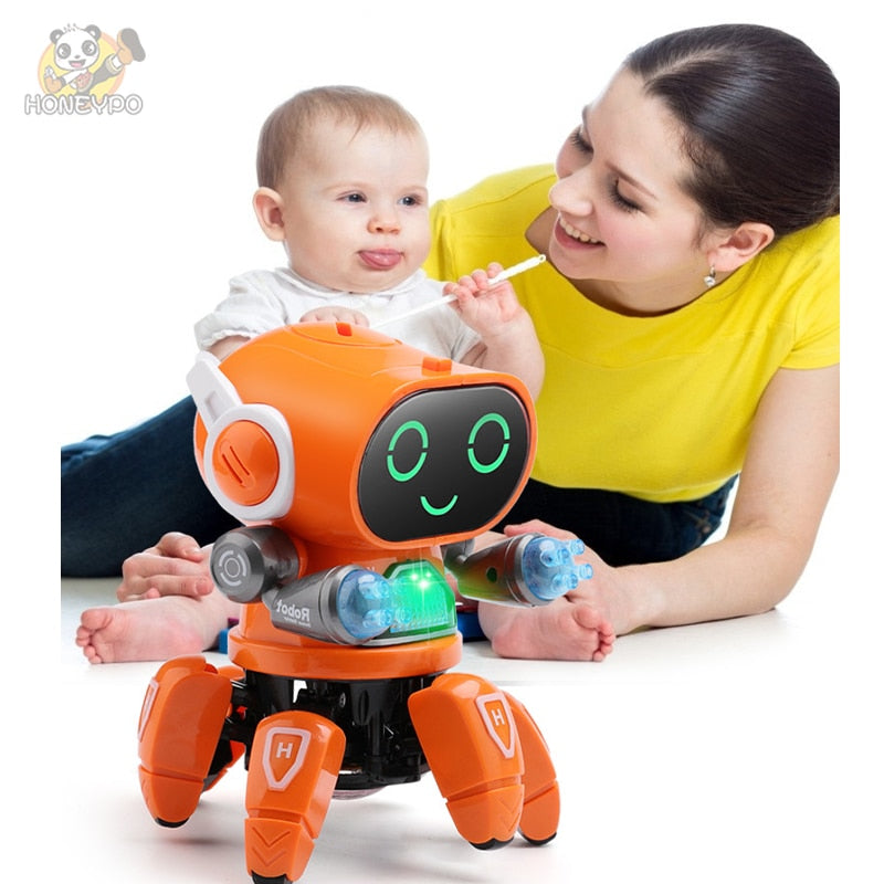 Dance Robot Electric Pet Musical Shining Toys 6 Claws Octopus Robot Educational Interactive Toys Children‘sToy Gift Digital Pet