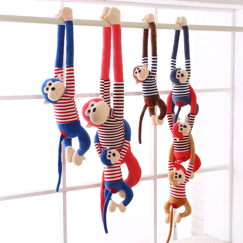 45-75cm Cartoon Cute Plush Toy Gibbon Monkey Curtain Tassel Doll Girl Kids Tiebacks 6 Colors Curtain Bundled