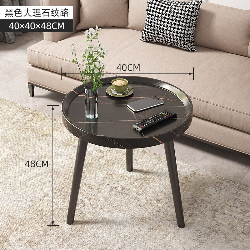 Round Vintage Coffee Table Wood Storage Sofa Side 2 Ties Coffee Tables Aesthetic Design Moveis Para Casa Auxiliary Furniture