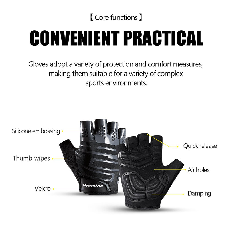 Bicycle Short-Finger Breathable Cycling Gloves Outdoor Sports Men&