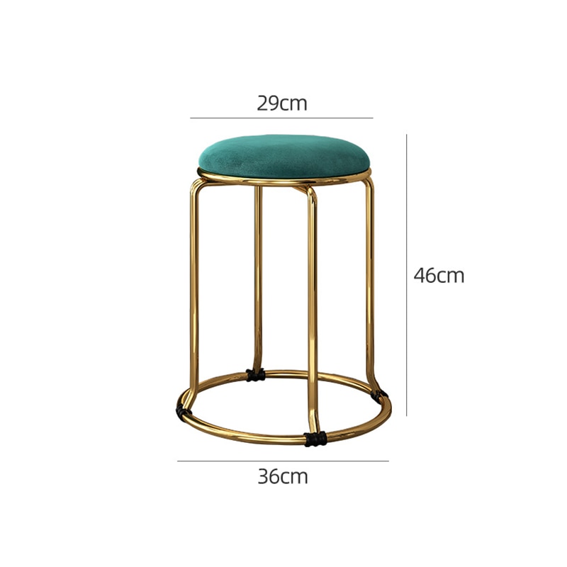 Designer  Velvet Bar Chair Kitchen Lounge Salon Table Desk Round Stool Chair Bathroom Kitchen Style Banqueta Furniture Bar