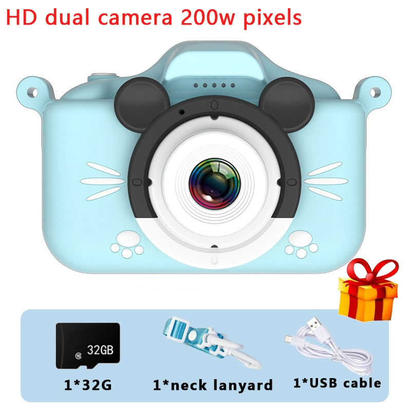 Mini Camera Kids Digital Camera Cat Toy HD Camera for Kids Educational Toy Children&