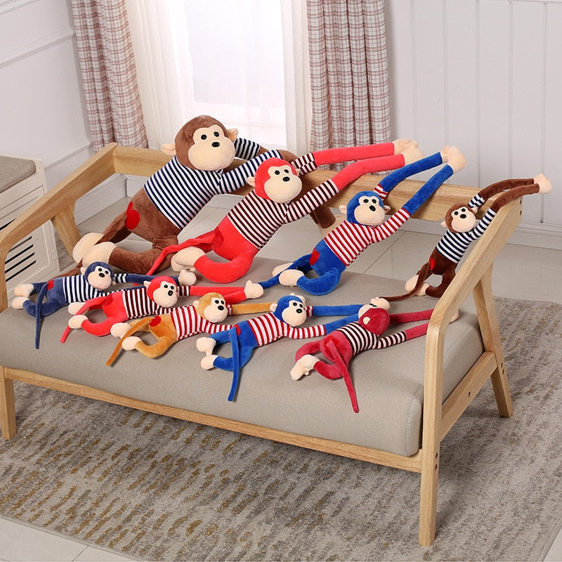 45-75cm Cartoon Cute Plush Toy Gibbon Monkey Curtain Tassel Doll Girl Kids Tiebacks 6 Colors Curtain Bundled