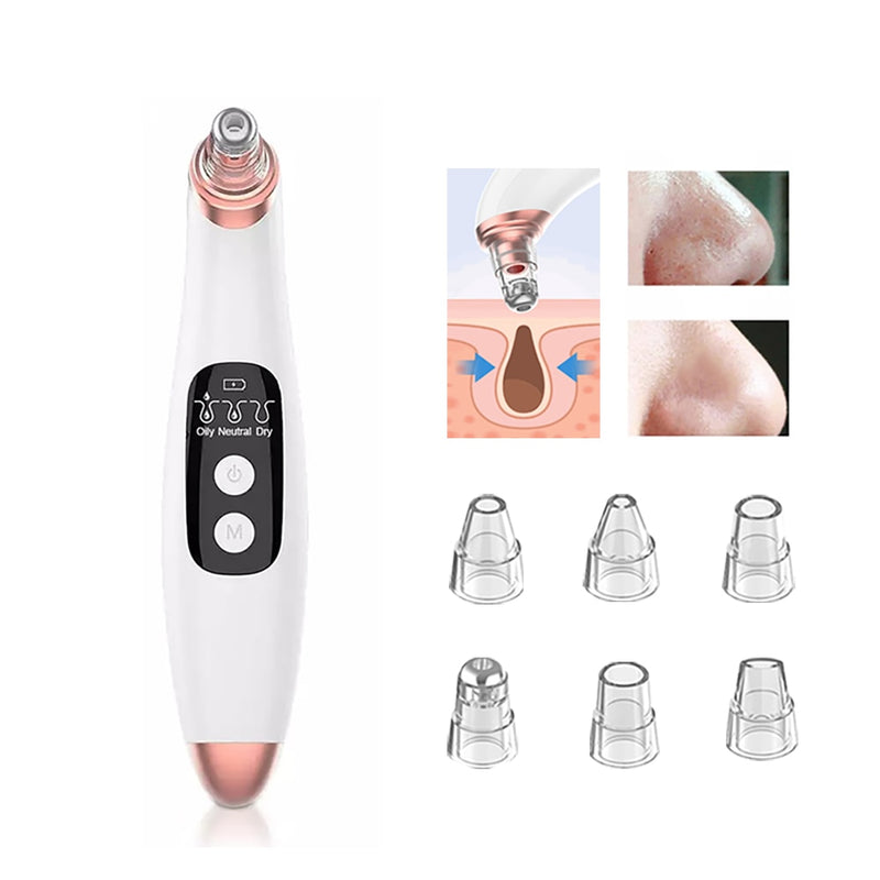 Vacuum Pore Clean Electric Small Bubble Blackhead Remover USB Rechargeable Water Cycle Pore Pimple Removal Facial Cleaner Tools