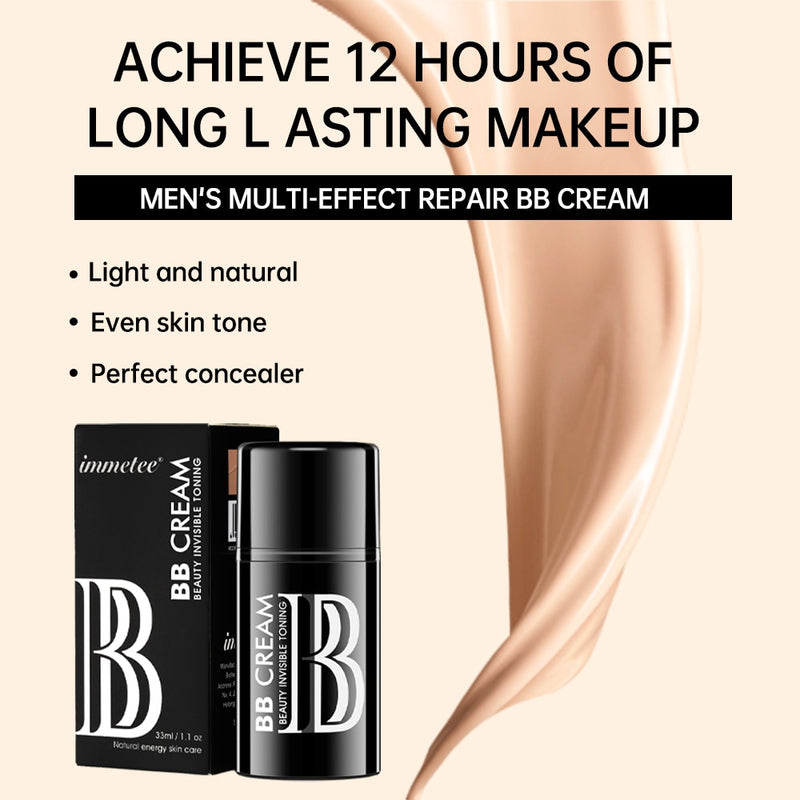 33ml Men Concealer BB Cream Base Makeup Oil-control Long-lasting Moisturizing Cosmetics Waterproof Sweatproof Base Makeup