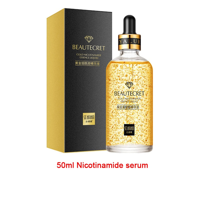 New Product Hyaluronic Acid Serum 24k Gold Face Moisturizing  Whitening Anti Aging Skin Care Set Korean Cosmetic Facial Essence