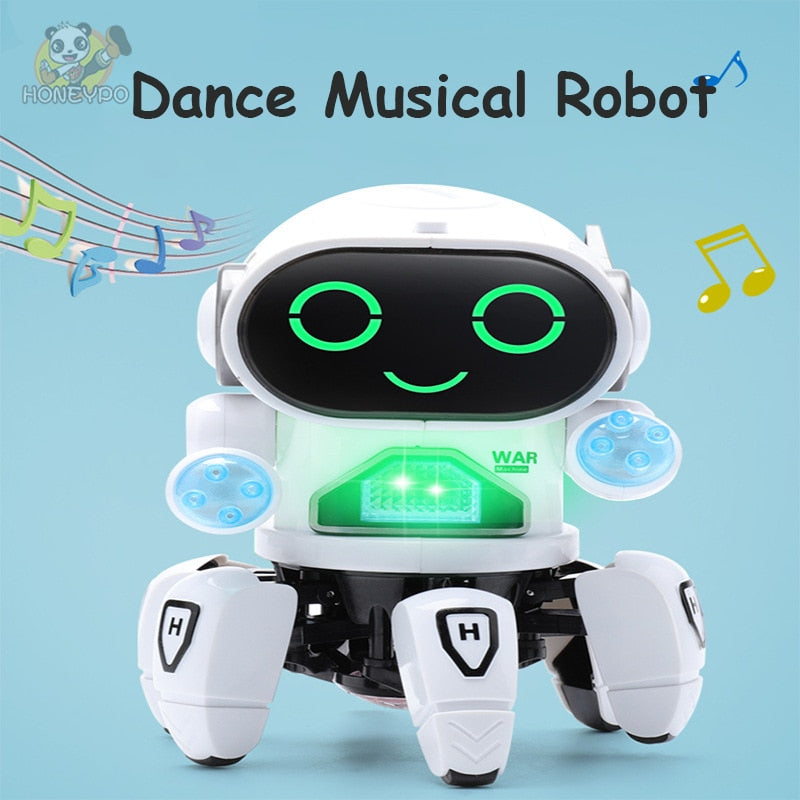 Dance Robot Electric Pet Musical Shining Toys 6 Claws Octopus Robot Educational Interactive Toys Children‘sToy Gift Digital Pet