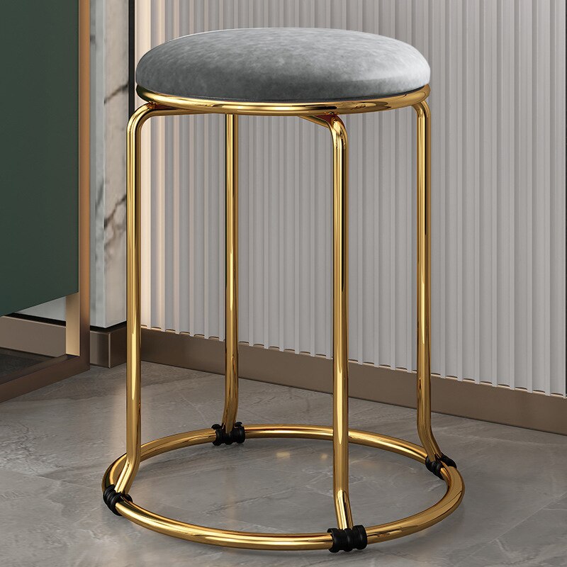 Designer  Velvet Bar Chair Kitchen Lounge Salon Table Desk Round Stool Chair Bathroom Kitchen Style Banqueta Furniture Bar