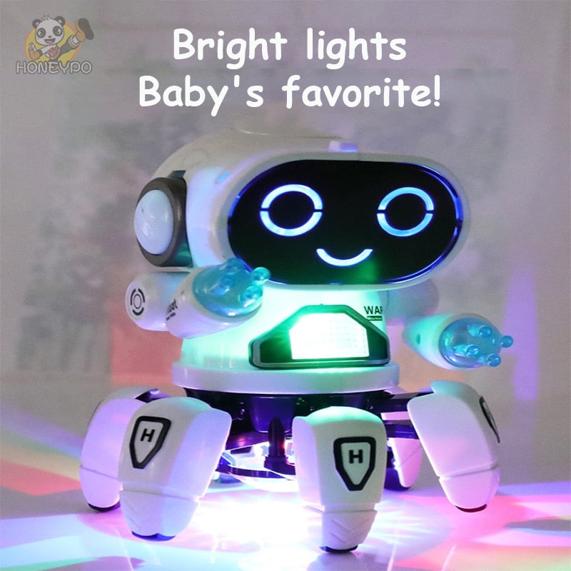 Dance Robot Electric Pet Musical Shining Toys 6 Claws Octopus Robot Educational Interactive Toys Children‘sToy Gift Digital Pet