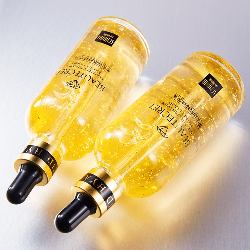 New Product Hyaluronic Acid Serum 24k Gold Face Moisturizing  Whitening Anti Aging Skin Care Set Korean Cosmetic Facial Essence