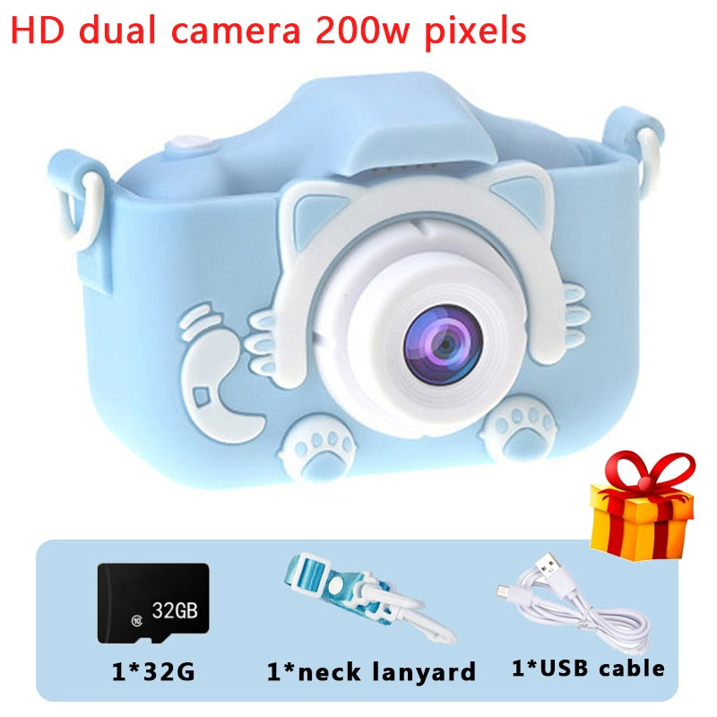 Mini Camera Kids Digital Camera Cat Toy HD Camera for Kids Educational Toy Children&