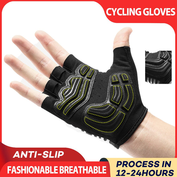 Bicycle Short-Finger Breathable Cycling Gloves Outdoor Sports Men&#39;S Fitness Half-Finger Gloves New Product