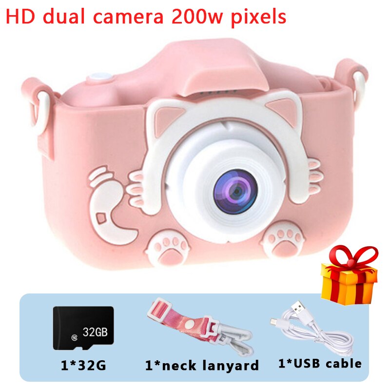 Mini Camera Kids Digital Camera Cat Toy HD Camera for Kids Educational Toy Children&