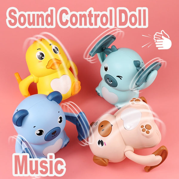 Baby Voice Control Rolling Toys For Children Music Dolls Kid&#39;s Toys Sound Controled Rolling Toys For Kids Interactive Toys Gift