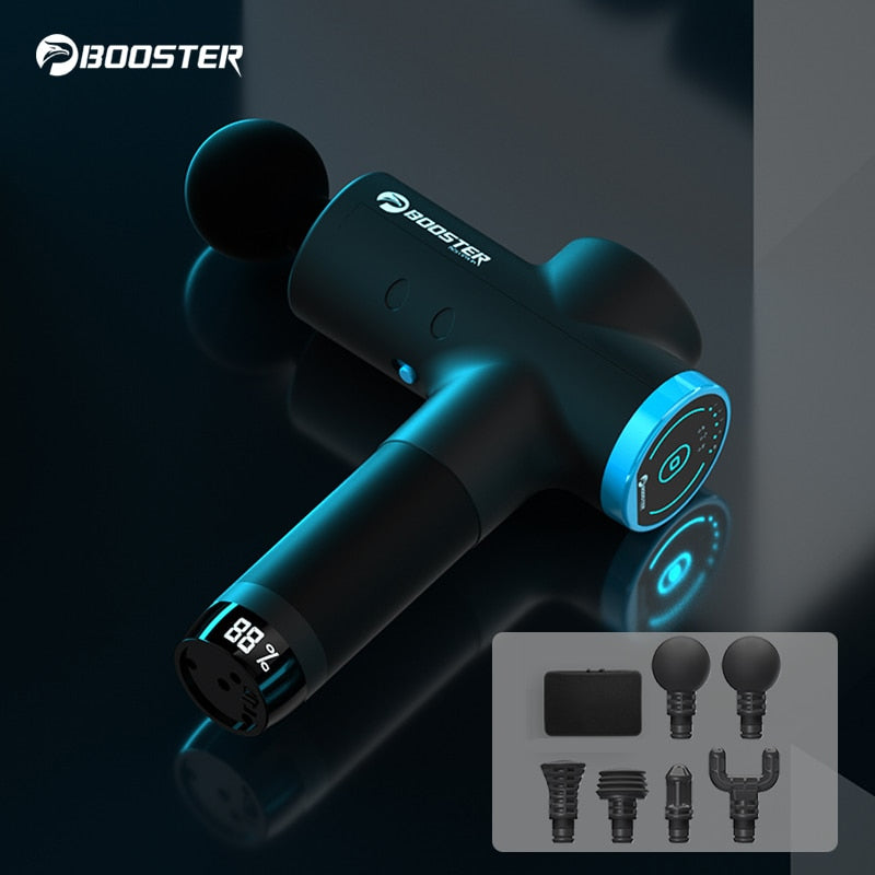 BOOSTER M2-12V LCD Display Massage Gun Professional Deep Muscle Massager Pain Relief Body Relaxation Fascial Gun Fitness