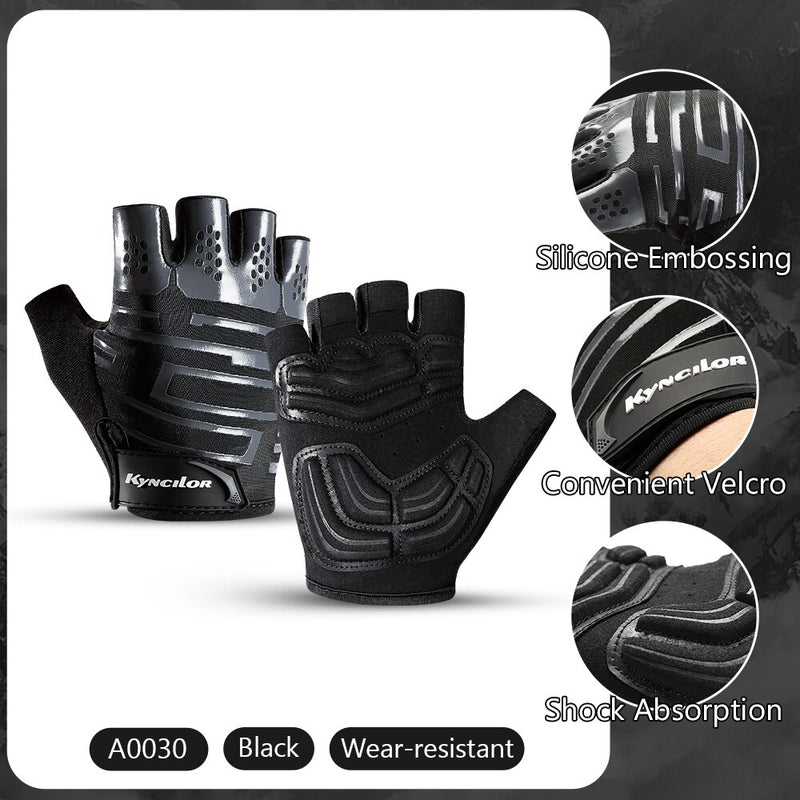 Bicycle Short-Finger Breathable Cycling Gloves Outdoor Sports Men&