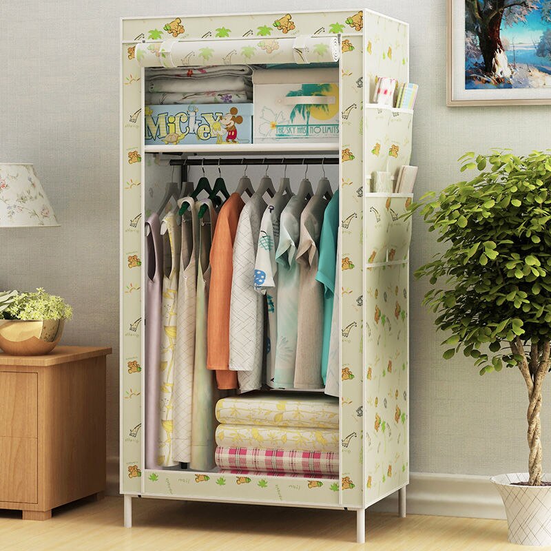 70CM Folding Portable Dustproof Closet Closet Storage Cabinet Household Furniture Bedroom Storage Cabinet Bedroom Wardrobe