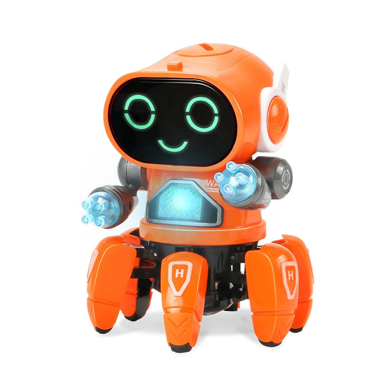 Dance Robot Electric Pet Musical Shining Toys 6 Claws Octopus Robot Educational Interactive Toys Children‘sToy Gift Digital Pet