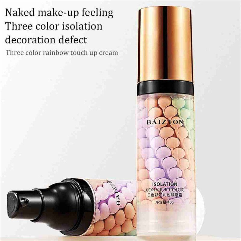 3Color Base Mixed Isolation Lotion Fill Pores Foundation Moisturizing Bright Primer Concealer Makeup Liquid Makeup Primer Base