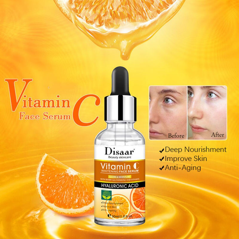 Face Care Product Vitamin C Whitening Face Serum Hyaluronic Acid Facial Skin Spot Purifying Serum Dark Spot Remover Cosmetics