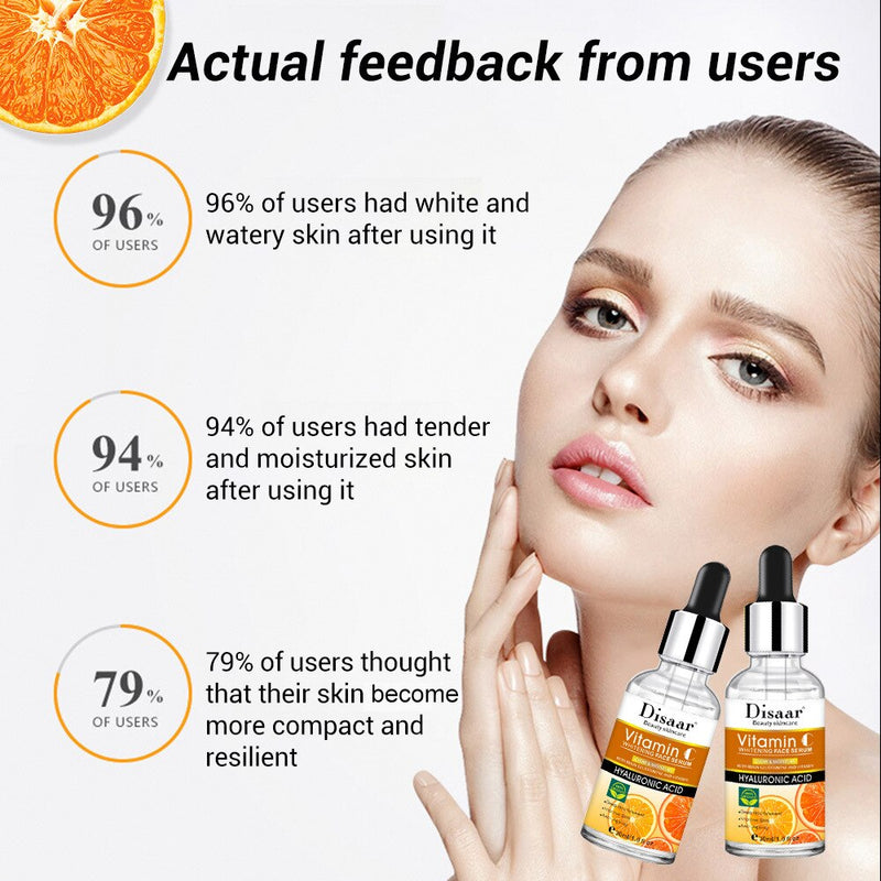 Face Care Product Vitamin C Whitening Face Serum Hyaluronic Acid Facial Skin Spot Purifying Serum Dark Spot Remover Cosmetics