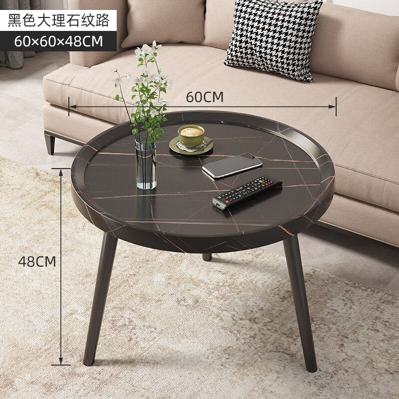 Round Vintage Coffee Table Wood Storage Sofa Side 2 Ties Coffee Tables Aesthetic Design Moveis Para Casa Auxiliary Furniture