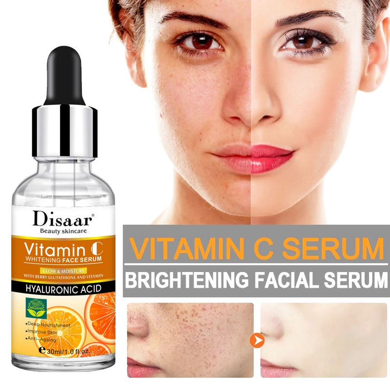 Face Care Product Vitamin C Whitening Face Serum Hyaluronic Acid Facial Skin Spot Purifying Serum Dark Spot Remover Cosmetics