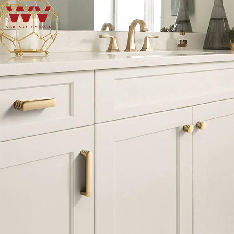 WV Luxurious Gold High Quality Diamond Cabinet Handle  Pulls Wardrobe Door Knobs Zinc Alloy Household Furniture Hardware