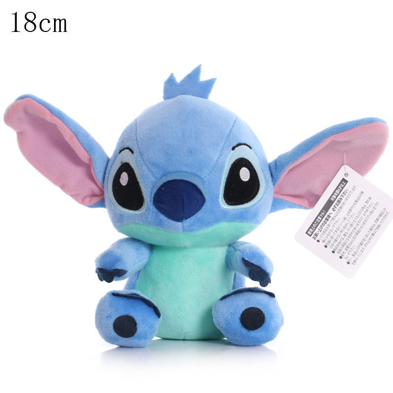 Disney Stitch Plush Toy Lilo &amp; Stitch Cartoon Stuffed Soft Stitch Stress Relief Doll Car Pillow Comforting Toy Kids Xmas Gift