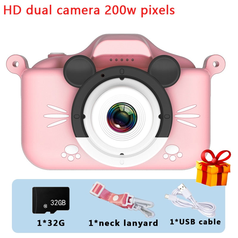 Mini Camera Kids Digital Camera Cat Toy HD Camera for Kids Educational Toy Children&