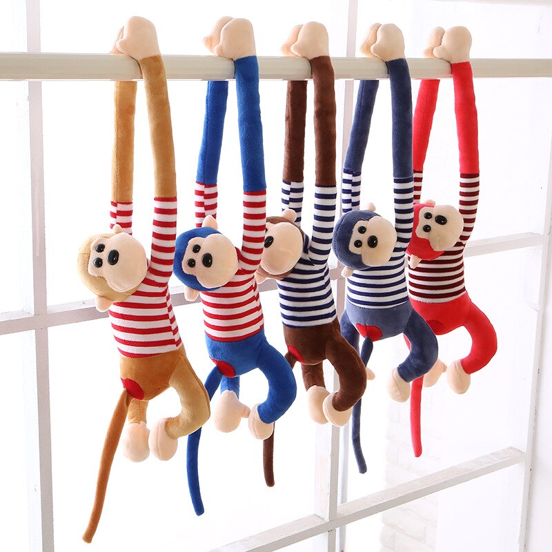 45-75cm Cartoon Cute Plush Toy Gibbon Monkey Curtain Tassel Doll Girl Kids Tiebacks 6 Colors Curtain Bundled